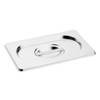 Vogue K972 Stainless Steel 1/4 Gastronorm Lid Cover Top Food