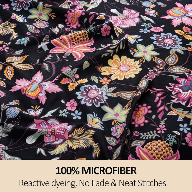 Floral Sheets Queen, Beauty Pattern Sheets, 16" Deep Pocket