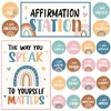 Boho Affirmation Station Bulletin Board Set Rainbow Classroom Decor Positive