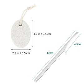 Baluue Pedicure Tools Kit Stainless Steel Foot Callus Remover Scrubber for Dead Skin Easy to Use Foot Care Stone for Smooth Comfortable Feet for Home Travel