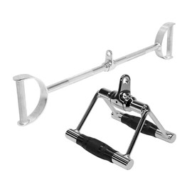 Venbytech for Home Gym Tricep Cable Attachments: Combo Flat LAT Bar Row Revolving Handle