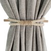 Curtain Holdbacks Boho Tiebacks for Drapes, Farmhouse Jute Rope Cotton