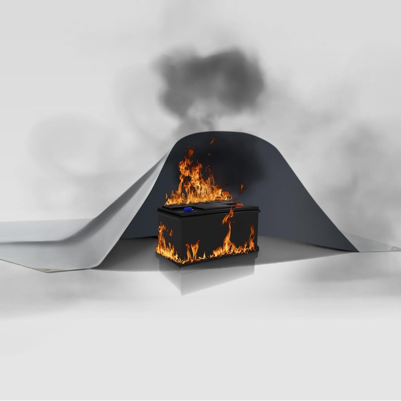 FLASLD Fireproof Lithium Battery Cover, Fastest & Simplest Way to