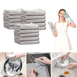 15 PCS Trapos de Limpieza de Doble Capa de Alambre para Cocina