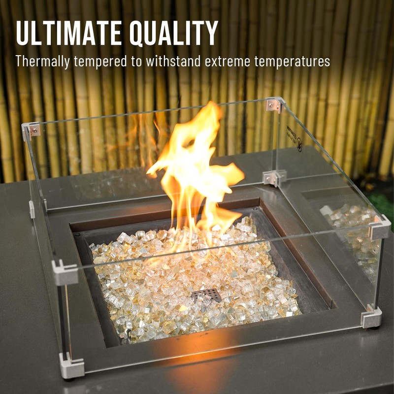 Skyflame High Luster 10-Pound Fire Glass for Fire Pit Fireplace