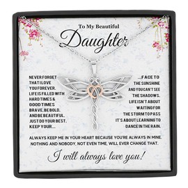 Fa Gifts to My Daughter Necklaces Pendants, Gift from Daddy - Luxury Necklace Silver On Birthday, Anniversary - Father and Daughter Necklace