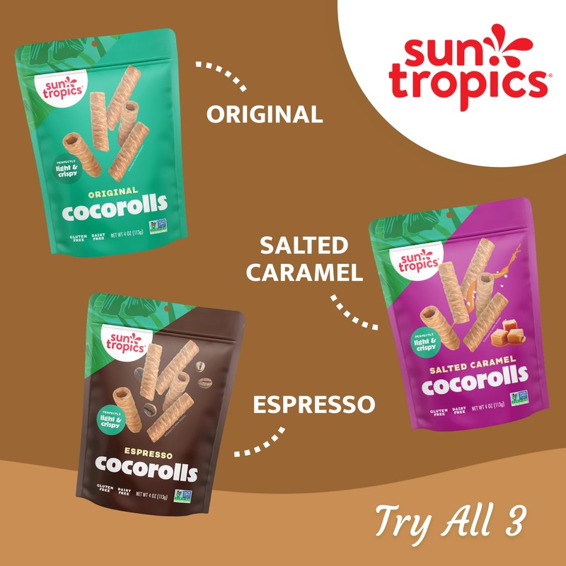 Sun Tropics CocoRolls Original Flavor 4 oz – Crispy Coconut