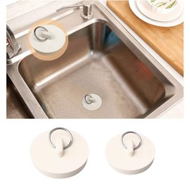 4 Pcs Bath Plugs,Sink Plug Rubber Drain Stopper Kitchen Sink Plug with Hanging Ring for Bathtub,Bathroom (4 Sizes)