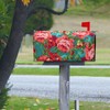 Kcldeci Red Green Rose Magnetic Mailbox Cover Mailbox Cover Magnetic