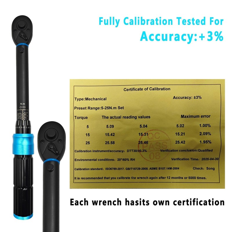 1/4 Inch Drive Click Torque Wrench Set, 32PCS Professional Bike