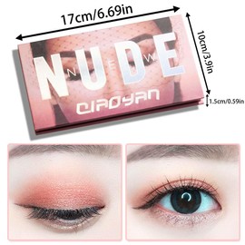 MKEAWWU Palette Ombretti, 18 Colori Brillanti E Opachi Altamente Pigmentati Per Trucchi Occhi Natural - Make Up Professionali Formato Viaggio Con Specchio