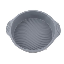 Forma Redonda de Silicón de Molde de Torta 9 Pulgadas Modificó Diversa Cacerola Para Horno(gris)