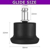 Chair Glide Castors for Office Chair Gaming Chair Wheel Replacement,