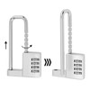 HOJLKLD Cabinet Lock, 4 Digit Combination Padlock, Stainless Steel Gym