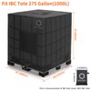 IBC Tote Cover,Zipper,420D Heavy Duty Nano Materials Waterproof,Fit 275 Gallon
