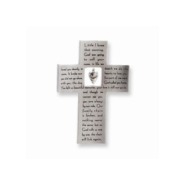In Memory Bereavement Silver Resin Stoneware Wall Cross