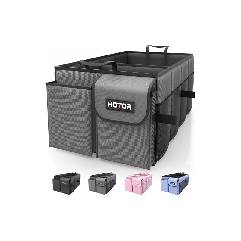 HOTOR Foldable Trunk Organizer - SUV & Sedan Compatible, Sturdy