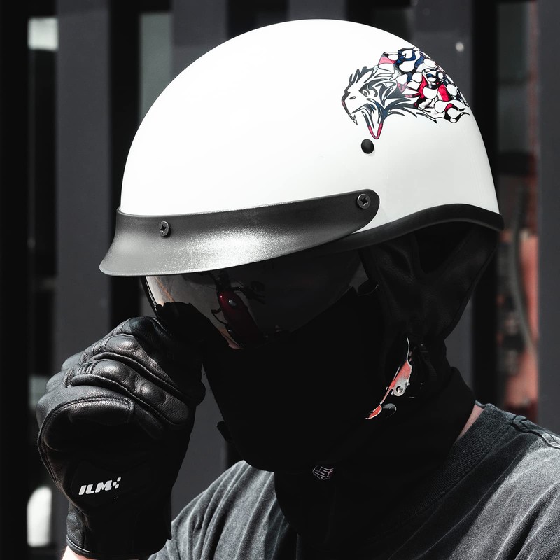 ILM Half Helmet Open Face Motorcycle Helmets for Moped Cruiser