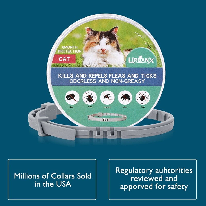 UrbanX Natural Ingredients Flea Prevention Collar for Cats up to