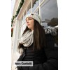 Oversized Slouchy Beanie Matching Scarf Winter Set Bundle - Black