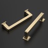 Amerdeco 10 Pack Brushed Brass Cabinet Pulls 3 Inch(76MM) Hole