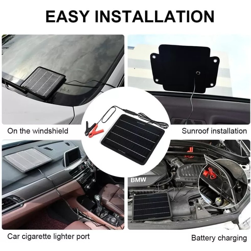 Eco-worthy 10W Solar Battery Charger Waterproof Trickle Charger For Car