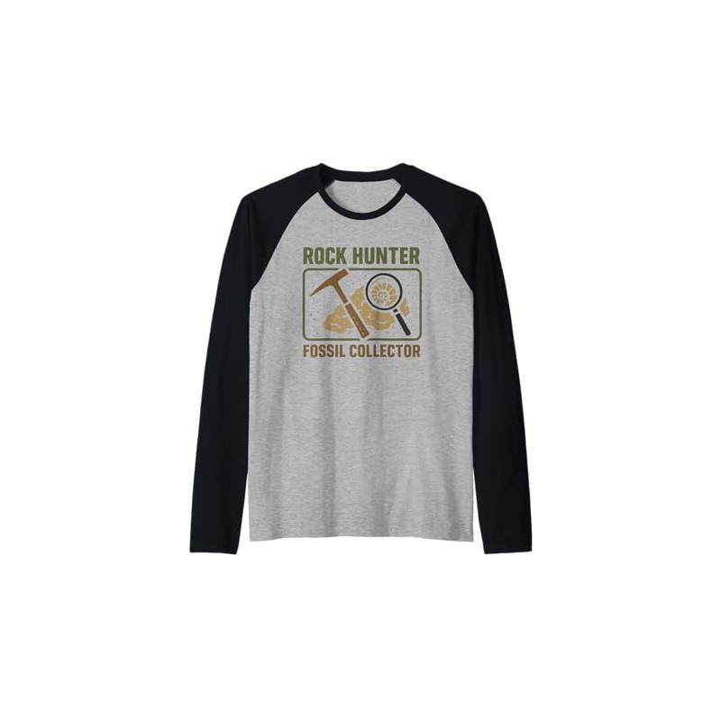 Rock Hound Geology Fossil Hunter Mineral Collector Gift Raglan Baseball