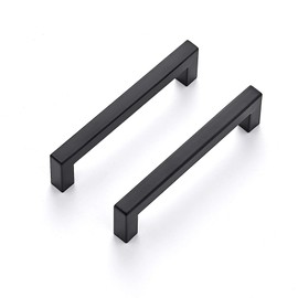Ravinte 25 Pack Cabinet Handles Square Cabinets Cupboard Hanldes Matte Black Drawer Pulls Stainless Steel Kitchen Cabinet Pulls Cabinet Hardware Drawer Handles 5 inch Hole Center