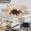 ZGLAOJT Semi Flush Mount 8 Light Ceiling Light Modern Metal