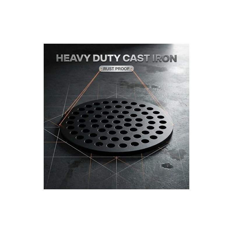 5.5 Inch Cast Iron Round Drain Cover, Heavy Duty Rust