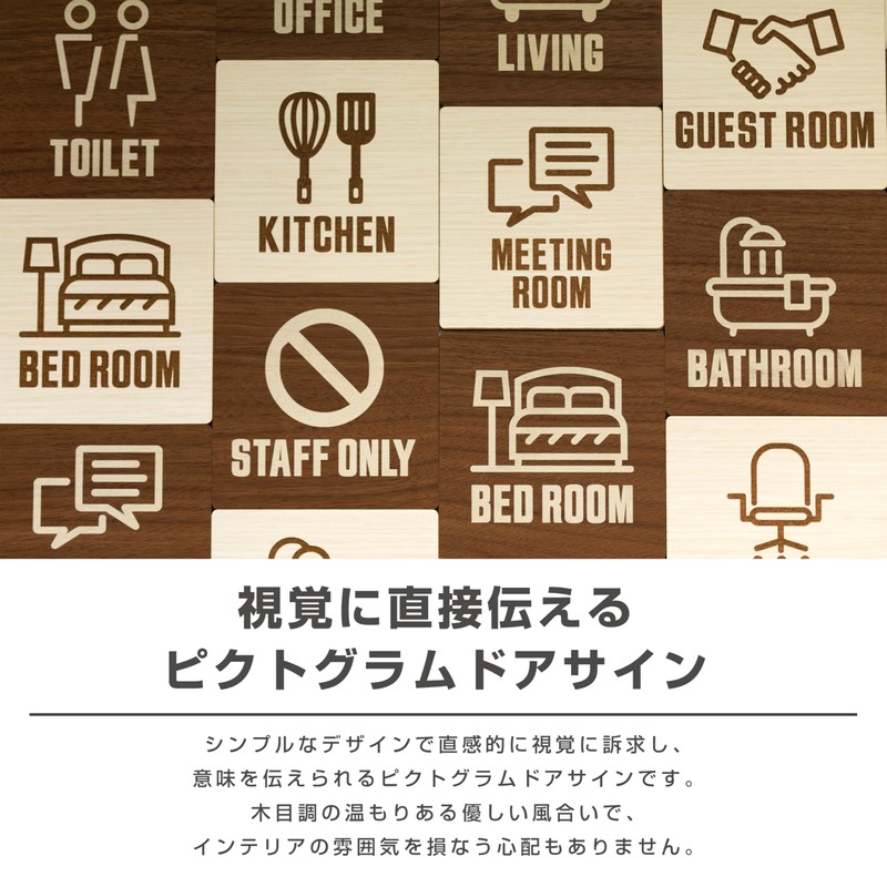 Two-face Staff Only Staff Room Sign Plate Domestic MDF Door