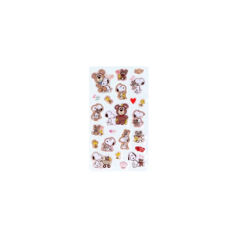 Sun-Star Stationery S8814597 Snoopy Goods, Seal, Plush, Brown