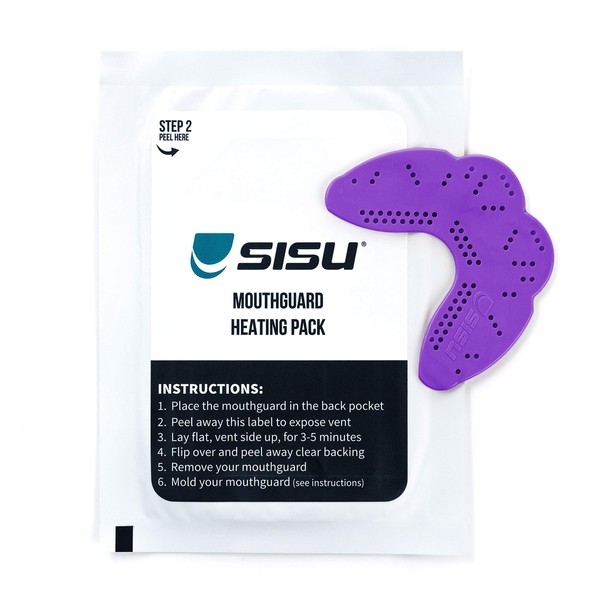 SISU Protector bucal MAX 2.4 mm Ajuste Personalizado Deportes Protector bucal y Moldeado Paquete de Calor para jóvenes/Adultos, Puñetazo púrpura