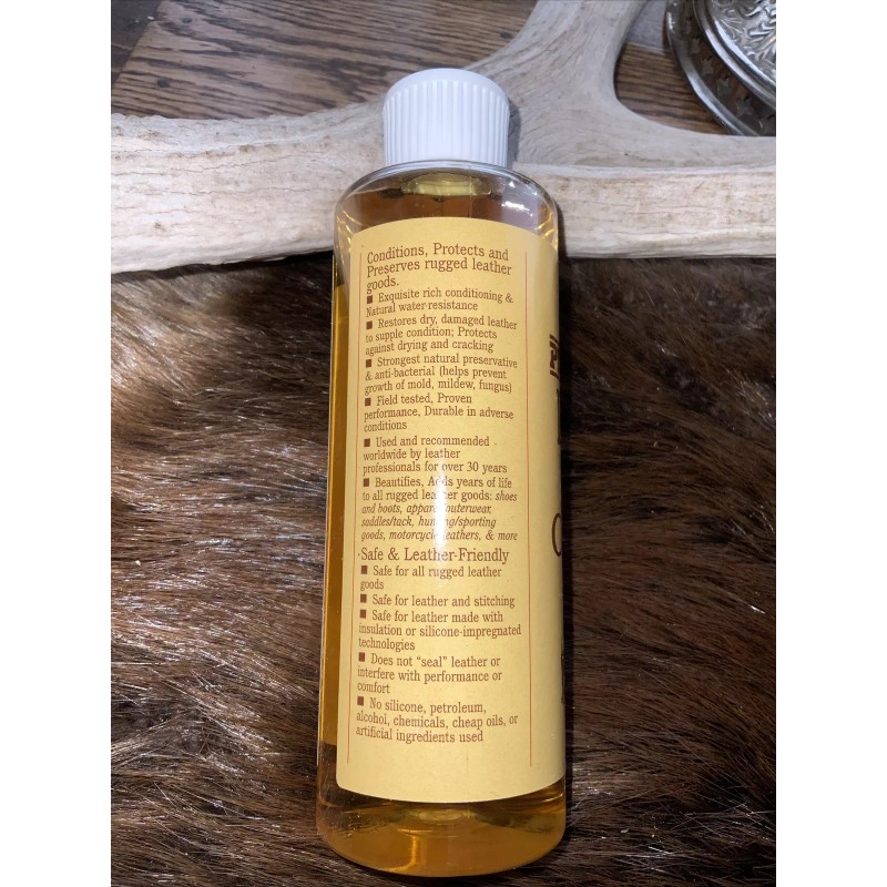 Montana Pitch Blend Leather Oil & Conditioner, 8 oz Bottle,