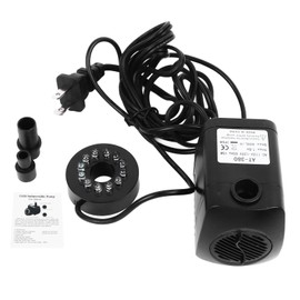15W Small Fountain Pump with Light Adjustable Quiet Mini Submersible Water Pump   for Fish Tank Statuary Gardens