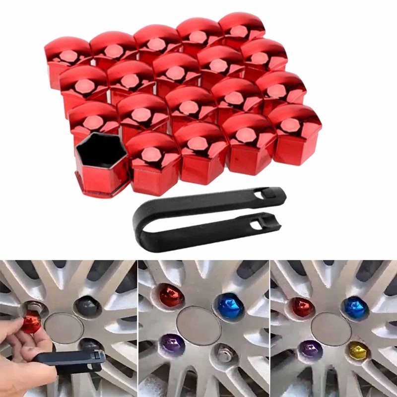 Shiwaki 20 Pcs Car Wheel Lug Nut Cover Protective Cover