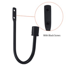 Zip Seven Heavy-Duty Curtain Holdbacks Metal Drapery Tieback Hooks Wall Mounted Drape Holder with Black Hardware (4)