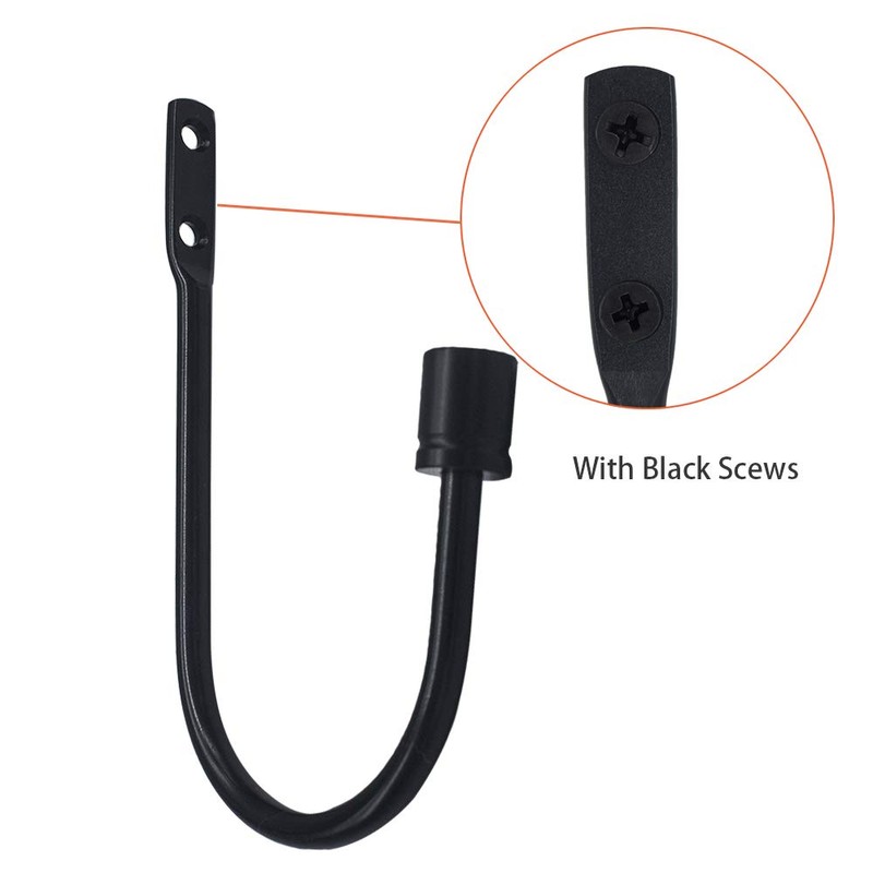 Zip Seven Heavy-Duty Curtain Holdbacks Metal Drapery Tieback Hooks Wall