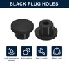 QUARKZMAN Pack of 5 Black Plug Holes, Rubber Button for