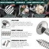 #14 x 3/4" Truss Head Wood Screws (25 pcs), 18-8