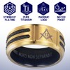 Willis Judd MasonicMan Mens Titanium Freemason Masonic Ring Latin Engraving