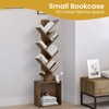GRUSIGN 6 Tier Tree Book Shelf Small Bookshelf Corner Floor