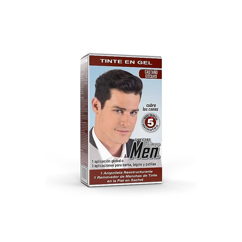 Tinte En Gel Barba Bigote Cabello Castaño Oscuro Special Men