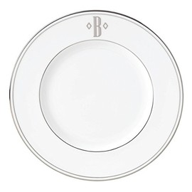 Lenox Federal Platinum Block Monogram Dinnerware Accent Plate, B