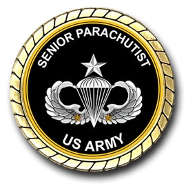 US Army Senior Parachutist 2 Combat Jumps Badge Challenge Coin