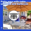 2 Sets Patio Table Umbrella Hole Ring Plug Cap Set,