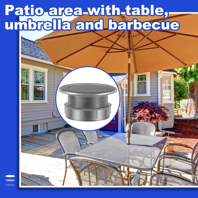 2 Sets Patio Table Umbrella Hole Ring Plug Cap Set,