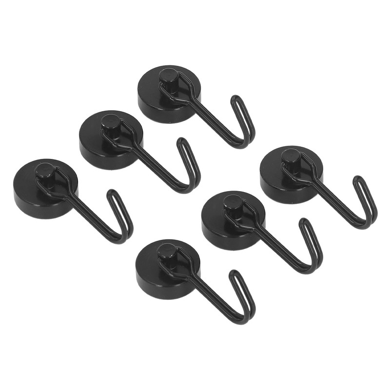 6Pcs Magnetic Hook 180° Rotation 0‑8kg Strong Neodymium Magnet for