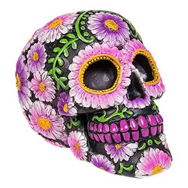 Nemesis Now Sugar Petal Skull Figurine 15cm Black