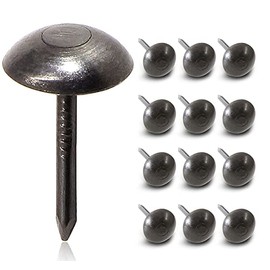 Zorveiio 200 PCS Black Upholstery Tack Thumb Tacks Push Pins, Metal Decorative Tacks Tack Nails for Furniture Cork Board Wall - 0.4" x 0.5"